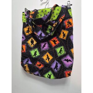 Homemade Halloween Bag Witch Tote Bag Trick Or Treat Bag 14x16 In.  Box Bottom